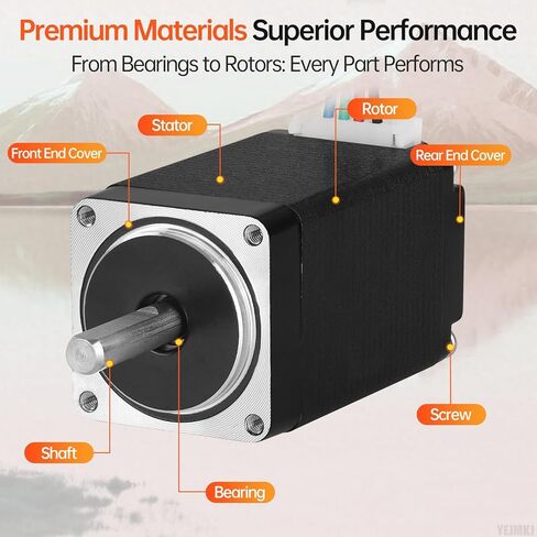 Nema 11 Stepper Motor 2 Phase 1.8‌°‌ 15Ncm(21.24oz·in) High Torque Bipolar 51mm 0.7A 10.6Ω 4-Lead Shaft 20mm φ5mm 28 Stepper Motor incl. Cable 1M for 3D Printer DIY Robot CNC Machine in Saudi Arabia