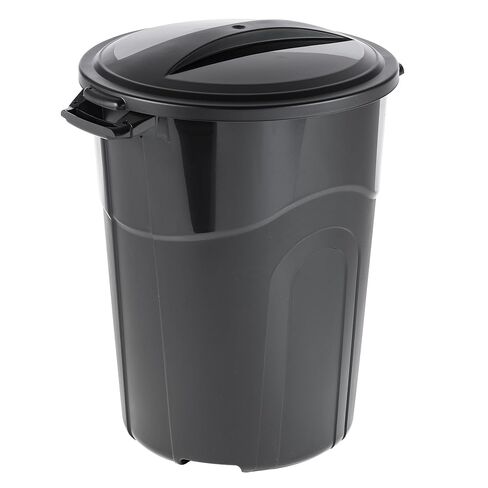 DayGo 32 Gallon Heavy Duty Plastic Garbage Can, Included Lid, Indoor/Outdoor, Black in Saudi Arabia