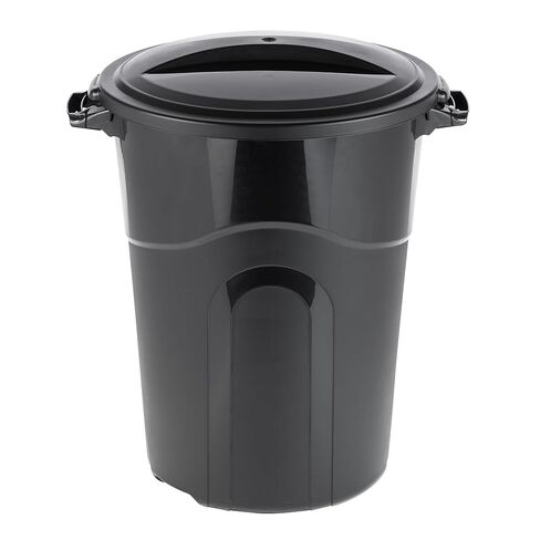 DayGo 32 Gallon Heavy Duty Plastic Garbage Can, Included Lid, Indoor/Outdoor, Black in Saudi Arabia
