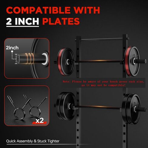 TEEMOO Olympic Barbell Bar، 57 "/ 47" قضيب الحديد مع 2 الياقات الربيعية، قضبان تدريب القوة، شريط ضغط مقاعد البدلاء لرفع الأثقال، القرفصاء، دفعات الورك، العضلة ذات الرأسين، سعة الوزن 700 رطل/500 رطل، لمسة نهائية من المعطف الإلكتروني لألواح الوزن 2 بوصة (أس in Kuwait