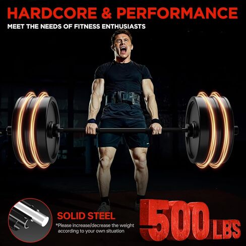 TEEMOO Olympic Barbell Bar، 57 "/ 47" قضيب الحديد مع 2 الياقات الربيعية، قضبان تدريب القوة، شريط ضغط مقاعد البدلاء لرفع الأثقال، القرفصاء، دفعات الورك، العضلة ذات الرأسين، سعة الوزن 700 رطل/500 رطل، لمسة نهائية من المعطف الإلكتروني لألواح الوزن 2 بوصة (أس in Kuwait