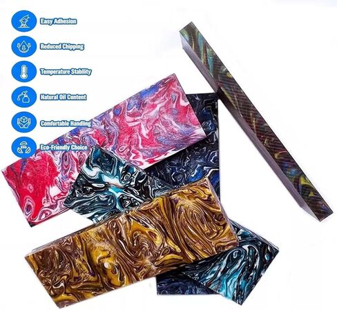 2-Piece Knife Handle Scales Material Coloured Resin Blank(Brown) in Saudi Arabia