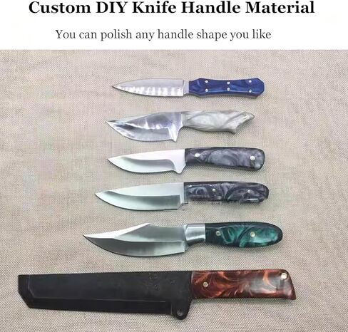 2-Piece Resin Knife Handle Material - Pearlescent Texture Blank(Brown) in Saudi Arabia