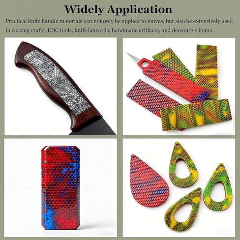 2-Piece Resin Knife Handle Material - Pearlescent Texture Blank(Brown) in Saudi Arabia