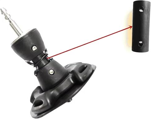 Black Universals Spare Tendon Joint Standard Rubber Mast Foot Tendon Joint Indsurfing Mast Foot Base Accessories in Saudi Arabia