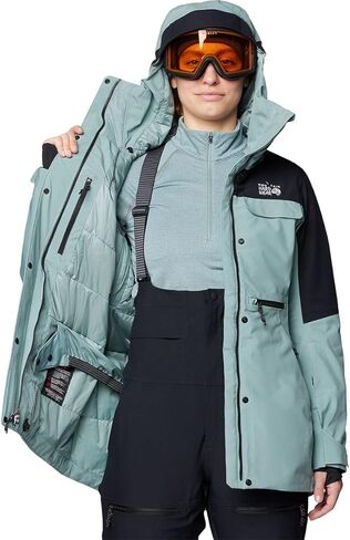 Mountain Hardwear, Powder Maven Parka - Women's, Blue Sage/Black, M in Saudi Arabia