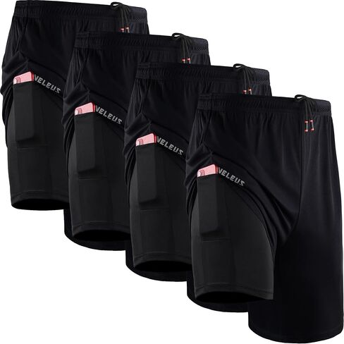 NELEUS 2 in 1 Athletic Shorts for Men 9" Dry Fit Workout Running Shorts with Pockets in Kuwait