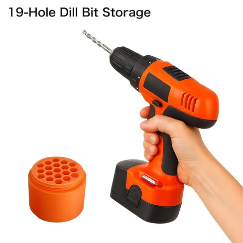 Portable Drill Bit Organizer Case – Compact 19-Hole Drill Bit Storage Box Holder, 3D Printed Toolbox Accessory for Engineers & DIY Enthusiasts in Saudi Arabia