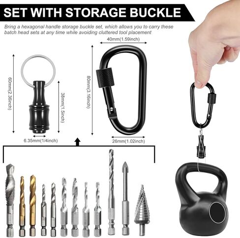 Spring Loaded Screw Holder Bit,Magnetic-Free Screw Holding Adapter 1/4" Hex Shank,Non-Slip Aluminum Alloy Bit Holder for Impact Driver,Overhead & Tight Space Screw Starter Tool with Keychain Storage in Kuwait