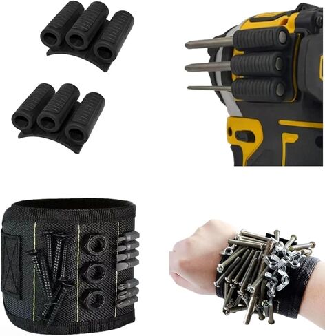 حامل لقم المثقاب، حامل لقمة الحفر للسائق المؤثر، سوار معصم مغناطيسي، منظم لقمة المثقاب، لاصق قوي يعلق على مفكات الصدمات in Kuwait