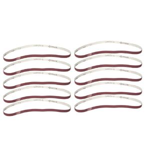 10PCS Sanding Belt Aluminium Oxide Abrasive Band 533 x 9mm 240# - High Grinding Efficiency, Rust Removal, Multi - Surface Polishing (240#) in Kuwait