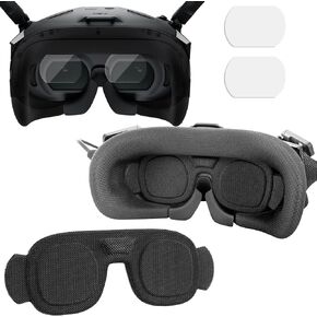 مجموعة حشوة رغوية وفيلم من الزجاج المقسى لنظارات DJI Goggles N3 - وسادة عين مضادة للغبار وواقي شاشة عالي الدقة مع أداة التثبيت in Kuwait