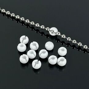 12 قطعة من سدادات سلسلة الخرز البلاستيكية لإكسسوارات الستائر والسدادات العمياء - شفافة in Kuwait