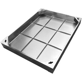 غطاء فتحة غير مرئي متعدد الأجزاء مقاس 32 × 32 بوصة، جميع كتلة معدنية مربعة من الفولاذ المقاوم للصدأ مكونة من جزءين مقاس 32 × 16 غطاء فحص علوي مجوف للاستخدام الخارجي والداخلي، وغطاء فحص وإطار مضمن in Kuwait