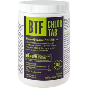 Chlor-Tab Bar Sink Glassware Sanitizer - Bucket of 100 Tablets in Saudi Arabia