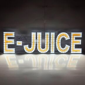 EPL E-JUICE YELLOW, LED 2G Blinking Sign, Eye-Catching Sign, Super Bright, 8"x30" & Remote Control - Durable Window Display, High Visibility Board in Kuwait