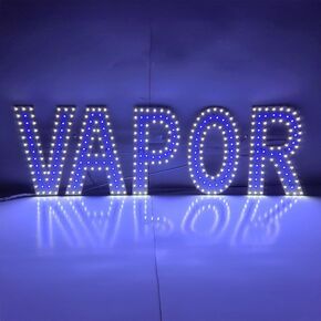 EPL VAPOR BLUE, LED 3G Sparkling Sign, Eye-catching sign, Super Bright, 9"x30" Remote, Smoke Shop Storefront Window, Vape Store Wall Decor & Light in Kuwait