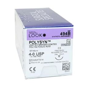 انظر 494B خيوط فيكريل غير مصبوغة ومضفرة وقابلة للامتصاص C3 4/0 18 12/Bx in Kuwait