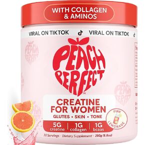 Peach Perfect Creatine Blend for Women – Micronized Creatine Monohydrate with BCAA & Collagen for Glute Strength Support – Pink Lemonade – 30 Servings in Saudi Arabia