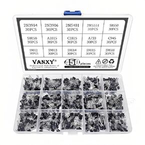 450PCS 15Values 2N3904 2N3906 2N5401 2N5551 S8550 S8050 A1015 C1815 A733 C945 S9012 S9013 S9014 S9015 S9018 TO-92 Power BJT Bipolar Junction Transistor Kits in Kuwait