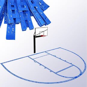Wadoy 𝑼𝒑𝒈𝒓𝒂𝒅𝒆 Basketball Court Marking Kit, Heavy-Duty Basketball Court Stencil Kit for Concrete or Driveway, Waterproof | Easy Install Plastic Templates, Over 100 Times, Fits Any Surface in Kuwait