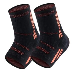 Supple Ankle Cover Silicone Sleeve 1 Pair Wear-resistant Sports Ankle Protector with Sweat-absorption for Injury Prevention in Kuwait