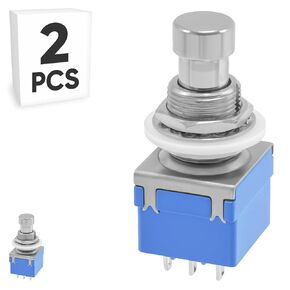 2 حزمة من مفتاح القدم اللحظي، ON-Off 3PDT 9Pin 12 مم/0.47 بوصة شديد التحمل 6A قفل ذاتي لمفتاح القدم لدواسة تأثير الجيتار in Kuwait