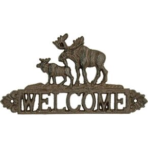 Upper Deck Moose Welcome Sign, 10.5-Inch in Kuwait