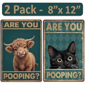 2 Pack 8"x12" Vintage Funny Chicken Sign Vinyl Laminated Decal "Cluck Around" & "Fram Fresh" Unique Gift for Chicken/Farm Lovers Home Chicken Coop Farmhouse Farmstore Kitchen Garden in Saudi Arabia