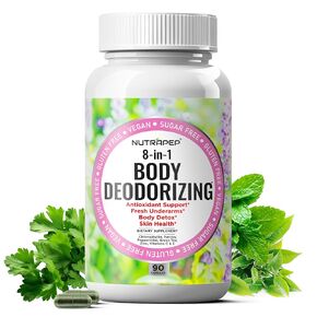 Body Deodorizing Supplement - Odor Eliminator & Internal Deodorant Pills for Fresh Breath Skin Health & Detox - Full Body Deodorizer Capsules with Chlorophyll Complex Vitamins for Women Men in Kuwait