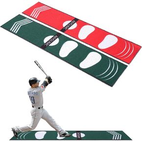 Softball Pitching Mat with Strike Zone, Wear-Resistant Portable Training Mat for Batting Stance Practice, 54 x 12 Inch, Indoor & Outdoor Baseball Practice for Youth Beginners in Kuwait