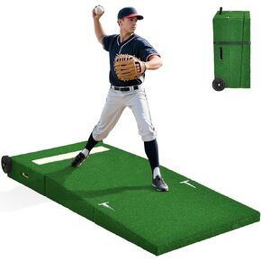 Pitching Mound, Portable Pitchers Mound for Baseball Softball with Non-Slip Rubber Plate, Baseball Mound for Pitching Training Game in Kuwait