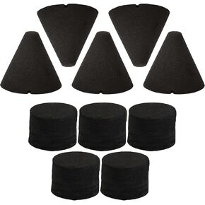 BQLZR Black Foam Cone and Cylinder Parts Decoupling Block Decoupling Foam,for Electronic Drum Piezo Trigger As Drum Trigger Foam Between The Piezo and The Drum Head Pack of 10 in Kuwait