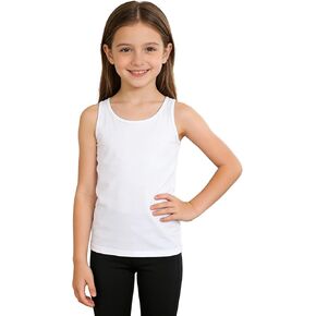 Girls Tank Tops Racerback Cami Undershirts Kids Sleeveless Cotton Athletic Dance Top Shirts 5-12 Years in Saudi Arabia