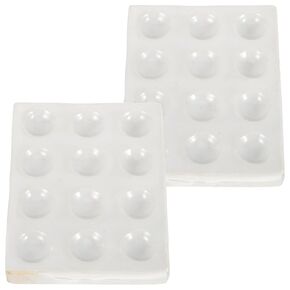 Luxshiny لوحة التفاعل السيراميك 2 قطعة 12 حفرة لوحة بقعة الخزف للاختبار الكيميائي التجربة العلمية استخدام المختبر in Kuwait