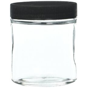 Qorpak GLC-01629 Clear Straight Sided Round Jar with 58-400 Polypropylene Cap and PTFE Disc, 4 oz (Pack of 24) in Kuwait