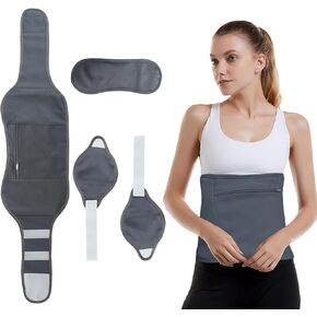 Castor Oil Pack Wrap, 4 Pcs Reusable Organic Cotton Castor Oil Wrap for Neck, Abdomen and Knee with Adjustable Elastic Straps, Featuring Dralon Fabric Cloth Compress Kit in Saudi Arabia