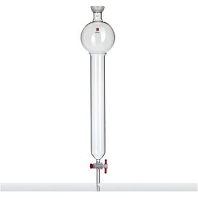 عمود كروماتوغرافيا فلاش مع كرة تخزين، بدون لوح رمل، وصلة طحن كروية 35/20، فتحة صمام PTFE 2 مم، C38(C382620) in Kuwait