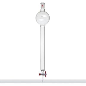 عمود كروماتوغرافيا فلاش مع كرة ذاكرة، مع لوحة رملية G2، بدون موصل، توصيل 24/40، فتحة صمام 2 مم، (C391720C) in Kuwait