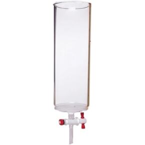 عمود كروماتوغرافي بصمام، قلب G2، صمام فتح 4 مم، زجاج بوروسيليكات، in Kuwait