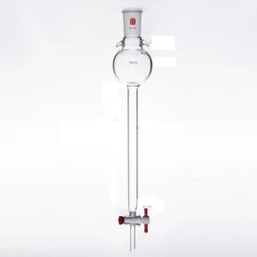 عمود للفلاش الكروماتوغرافي مع كرة تخزين ووصلة، بدون لوح رمل، وصلة 24/40، فتحة صمام PTFE 2 مم، C37(C373220R) in Kuwait