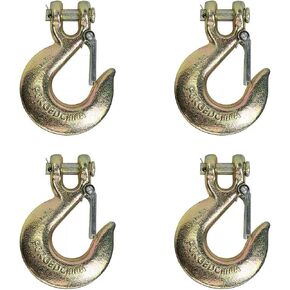 التحكم في الشحن الأمريكي 3/8 بوصة، درجة 70، خطاف منزلق Clevis مع مزلاج أمان، حد حمل العمل 6,600 رطل، 4 عبوات in Kuwait