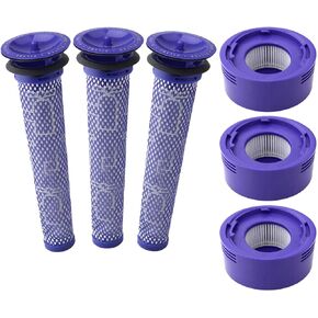 مجموعة مرشحات لـ Dyson V7، V8 Animal والمكنسة المطلقة، قطع الغيار (DY-96566101) وفلتر ما بعد (DY-96747801)... in Kuwait