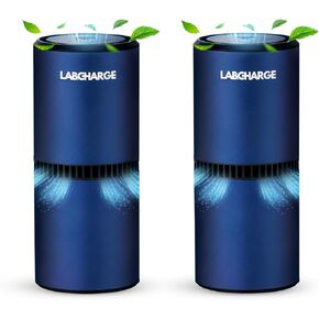 Lab Charge Small Ionic Air Purifier for Home & Bedroom – Silent HEPA Filter – Covers 250 Sq Ft - Free Cleaner for Pets, Hair, Smoke, Dust, Odors & Dander – Compact & Blue Design - Pack of 3 in Kuwait