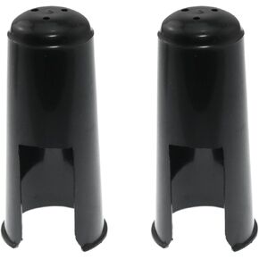 Maxmoral 2PCS Saxophone Mouthpiece Protective Cover Cap 1.25x2.87 inches Saxophone Clarinet Replacement Mouthpiece Cover Plastic Protective Sleeve with Strap Attachment Black in Saudi Arabia