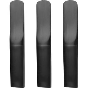 3pcs Resin Clarinet Reeds, 2.5 Strength Bb Plastic Clarinet Reed Traditional Style Bass Saxophone Mouthpiece Replacement Part Accessories for Beginners Students Educators Music Lovers(Black) in Kuwait