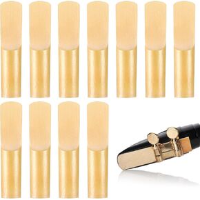 10 Pack Bb Clarinet Reeds Strength 2.5 – Natural Cane Reeds for Beginners & Students | Includes Protective Storage Case | B-Flat Clarinet Replacement Reed for Practice & Performance in Kuwait