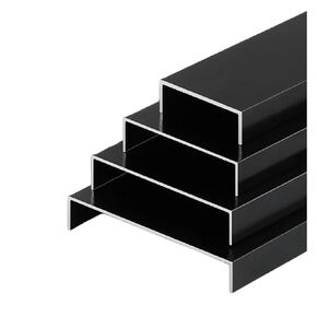 Aluminium Channel U Profile, 6063 Aluminum U Shaped Channel Equilateral Groove Black 500mm Pack of 2(30x20x28mm) in Saudi Arabia