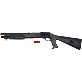 Double Eagle DE M56A CQB Tri-Burst Airsoft Spring Powered Shot Gun w/Full Stock & Pistol Grip Airsoft Toy in Kuwait
