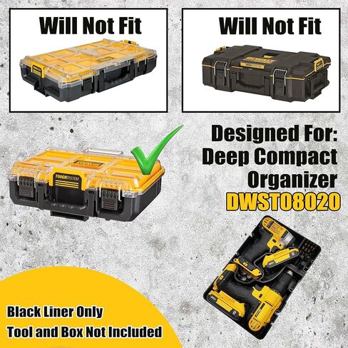 بطانة ومنظم لمجموعة Dewalt 20V Max Drill and Impact Combo in Kuwait